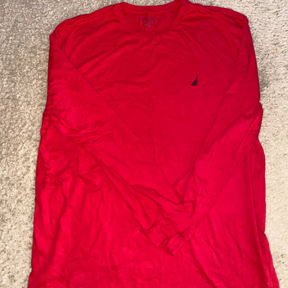 Nautica Long Sleeve Red Tee